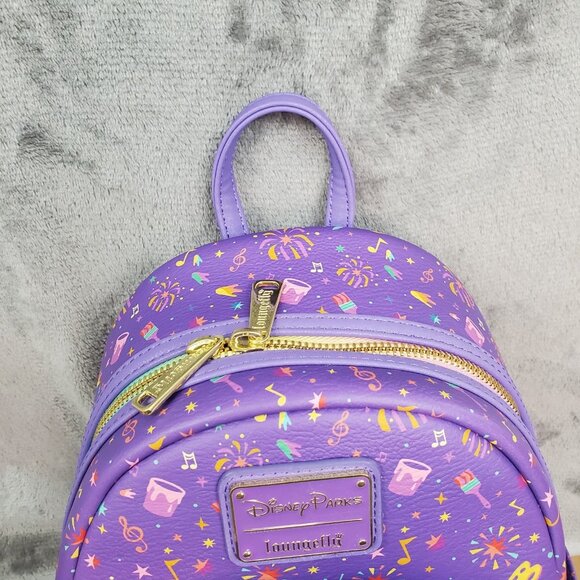 2025 Disney Parks Loungefly Epcot Festival Of The Arts Figment Backpack & Ears! - Picture 11 of 16